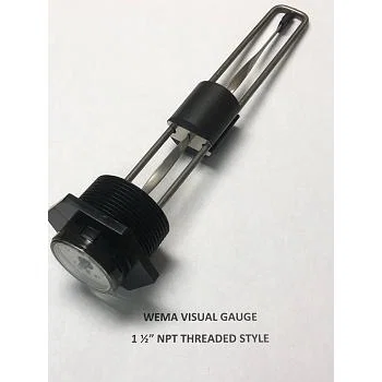 013016 – RDS MFG INC Fuel Tank Cap, 1-1/2 Inch NPT Threaded Type Black With WEMA Visual Gauge